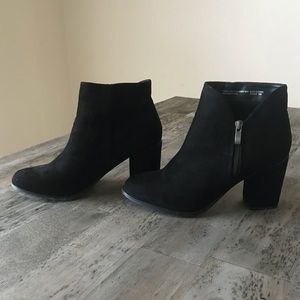 Sold! Black suede booties